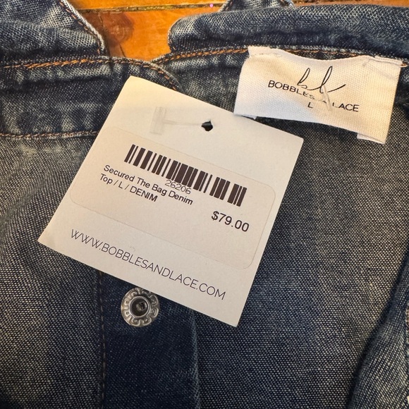 Denim Button Down Shirt large - Picture 3 of 10